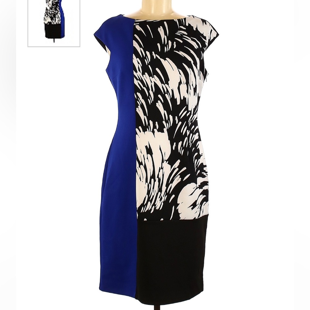 Size 8 Blue and black Maggy London Dress